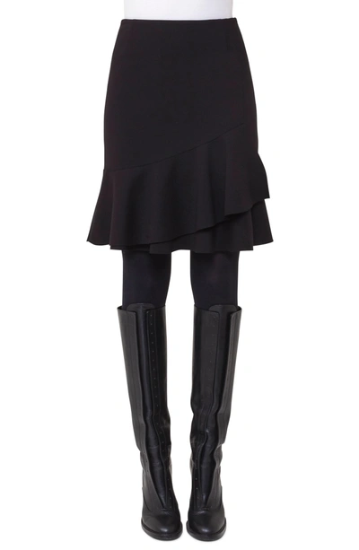 Shop Akris Punto Ruffle Hem Skirt In Black