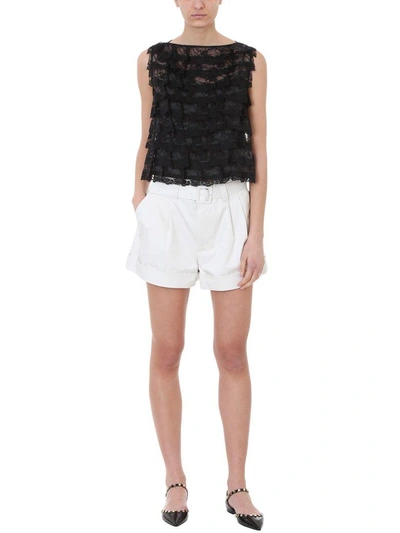 Shop Marc Jacobs High Waist Beige Cotton Shorts