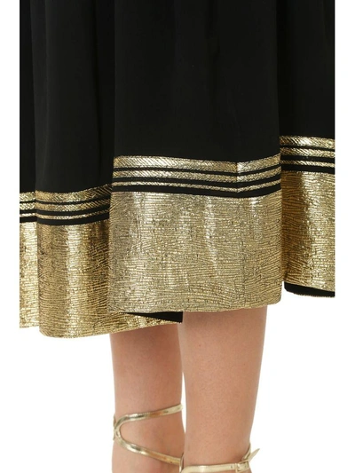 Shop Chloé Gold Lurex Black Skirt