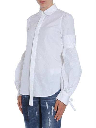 Shop Dsquared2 Cotton Poplin Shirt In Bianco