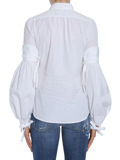 Shop Dsquared2 Cotton Poplin Shirt In Bianco