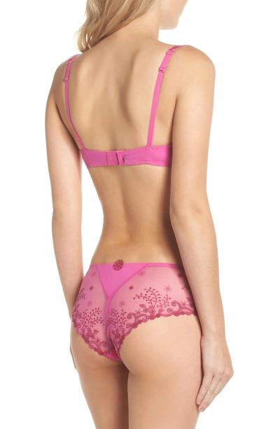 Shop Simone Perele 'delice' Underwire Demi Bra In Rose Fuchsia