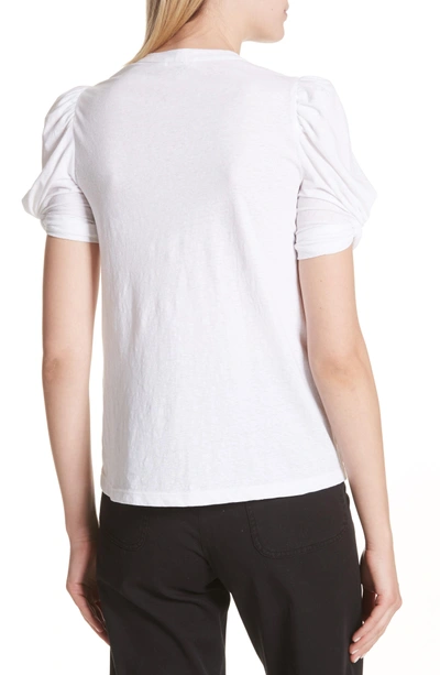 Shop A.l.c Kati Twist Sleeve Tee In White