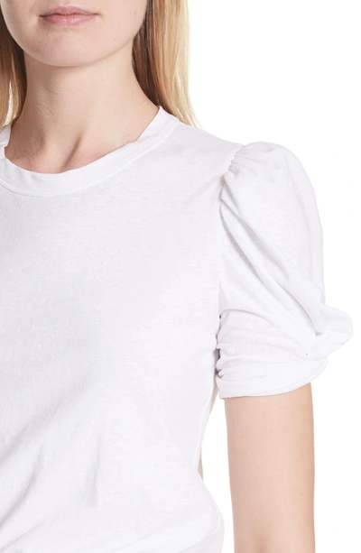 Shop A.l.c Kati Twist Sleeve Tee In White