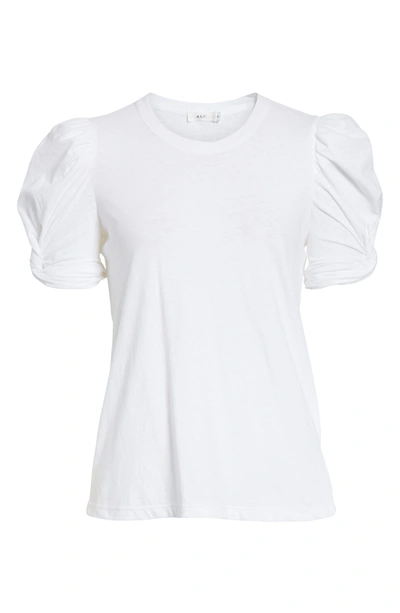 Shop A.l.c Kati Twist Sleeve Tee In White