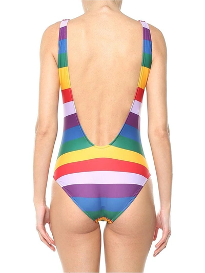 Shop Alberta Ferretti Tomorrow Striped Swimsuit In Multi