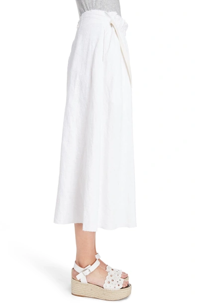 Shop Loewe Drawstring Waist Broderie Anglaise Skirt In White