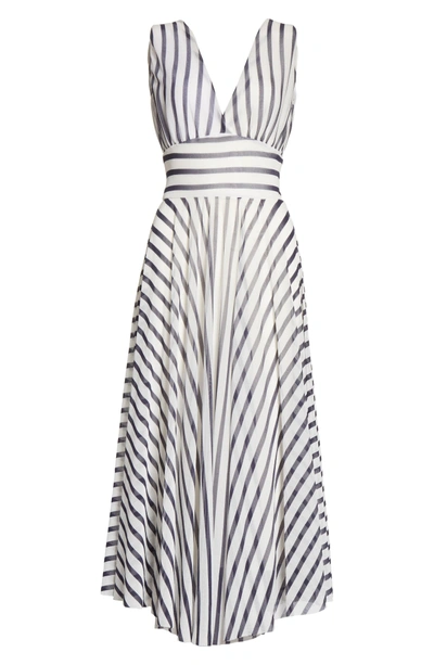 Shop Fuzzi Multistripe Midi Dress In Cocco