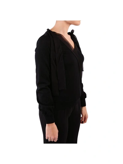 Shop Alberta Ferretti Silk Sweater In Black