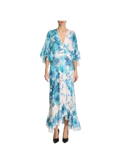 Shop Roberto Cavalli Dress Dress Women  In Turquoise