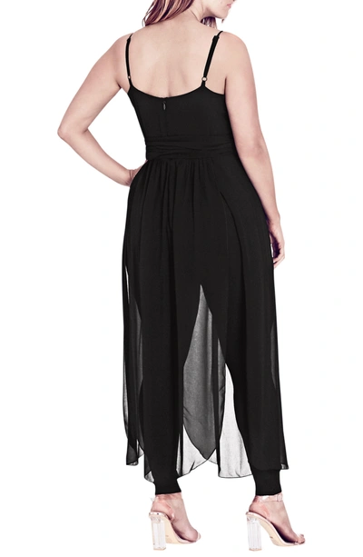 Shop City Chic Jumpsuit Overlay In Black