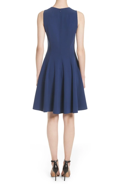 Shop Michael Kors Stretch Wool Bell Dress In Sapphire