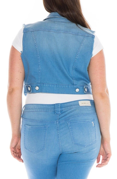 Shop Slink Jeans Crop Denim Vest In Annabelle