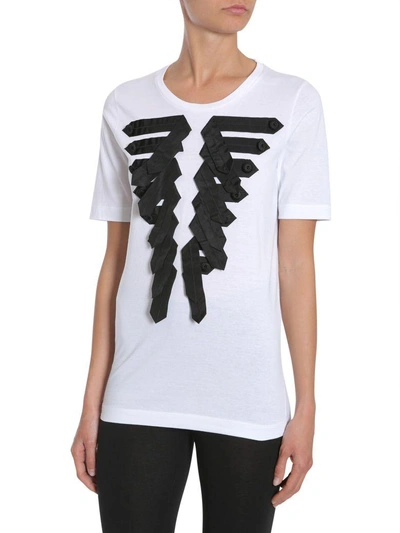 Shop Dsquared2 Round Collar T-shirt In Bianco