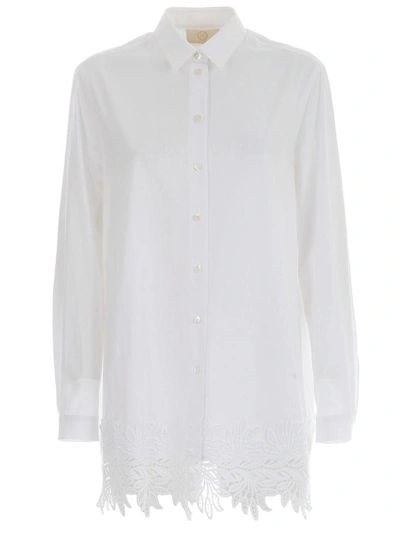 Shop Sara Battaglia Shirt In White