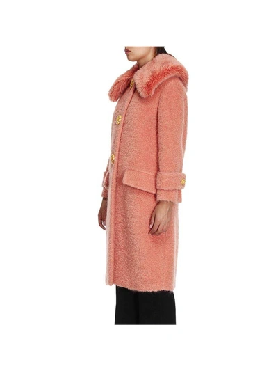 Shop Miu Miu Coat Coat Women  In Peach