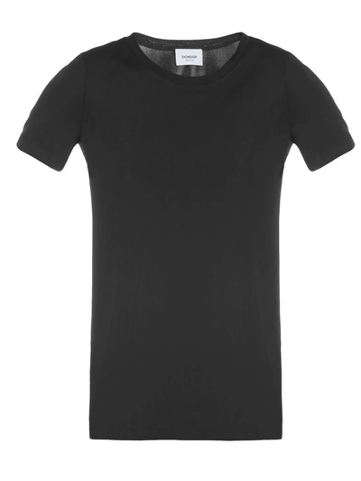 Shop Dondup Viscose T-shirt In Black