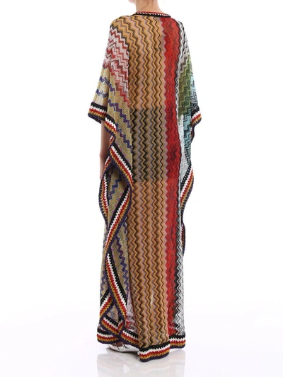 Shop Missoni Caftano Beach Dress In Multicolour
