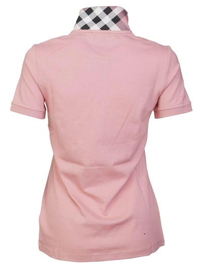 Shop Burberry Snap Fastening Polo Shirt In Rosa