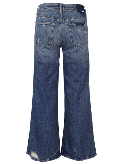 Shop Mother The Stunner Roller Jeans In Blue