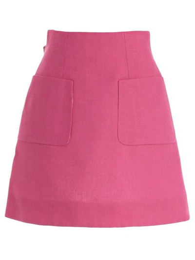 Shop Delpozo Skirt In Fuchsia