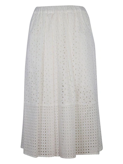 Shop Blugirl Embroidered Full Skirt In White