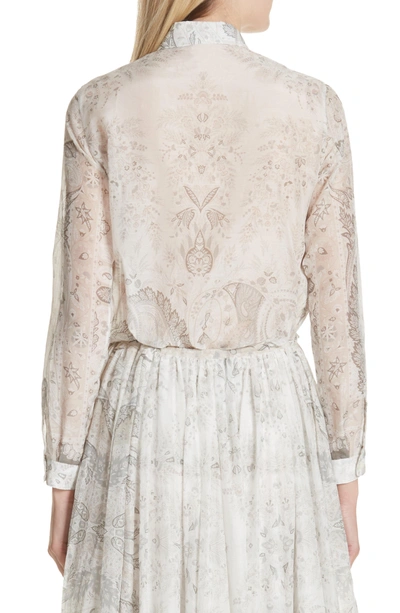 Shop Etro Paisley Print Shirt In White