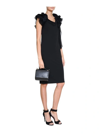 Shop Givenchy Ruffled Jersey Dress In Nero