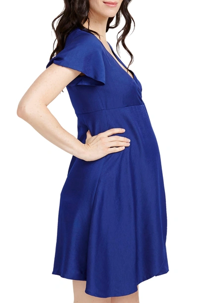 Shop Rosie Pope Grace Maternity Dress In Navy
