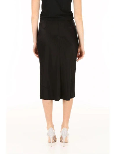Shop Alexander Wang Satin Skirt In Blacknero