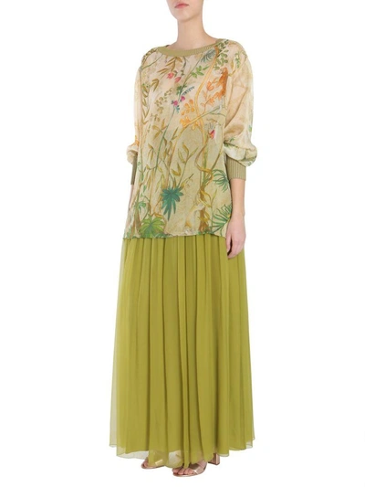 Shop Alberta Ferretti Silk Blouse In Multicolor