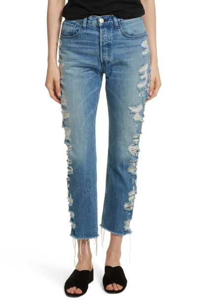 Shop 3x1 W3 Higher Ground Distressed Ankle Slim Fit Jeans In Dosa