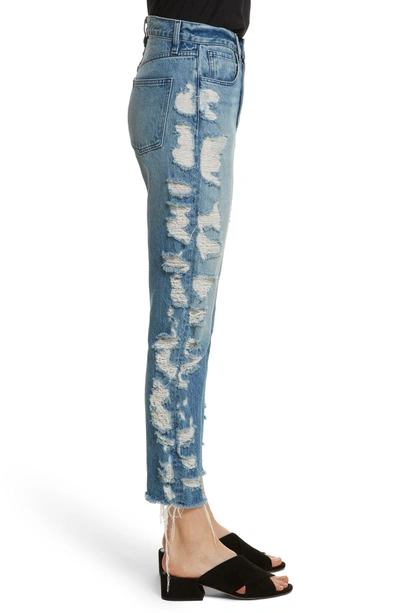 Shop 3x1 W3 Higher Ground Distressed Ankle Slim Fit Jeans In Dosa
