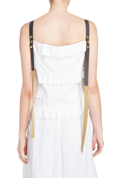 Shop Loewe Broderie Anglaise Ruffle Camisole In White