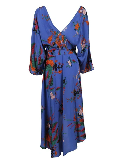 Shop Diane Von Furstenberg Eloise Asymmetric Mini Dress In Light Blue
