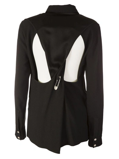 Shop Versus Cutout Detail Shirt In Black