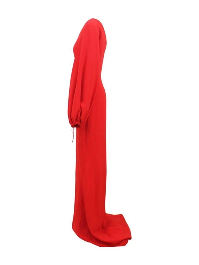 Shop Stella Mccartney Kate Crepe Gown In Red