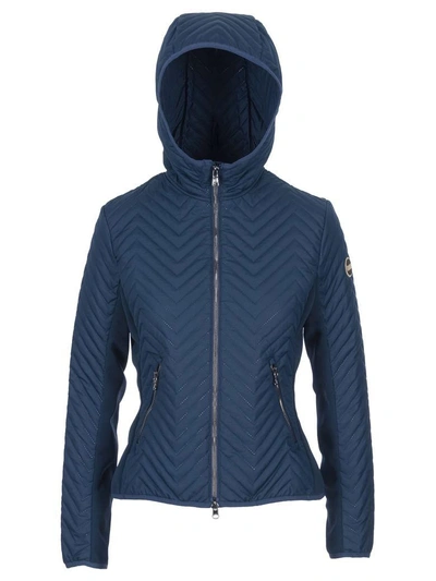 Shop Colmar Jacket With Hood In Blu