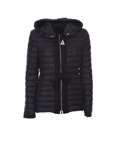 Shop Moncler Periclase Dark Blue Down Quilted Jacket