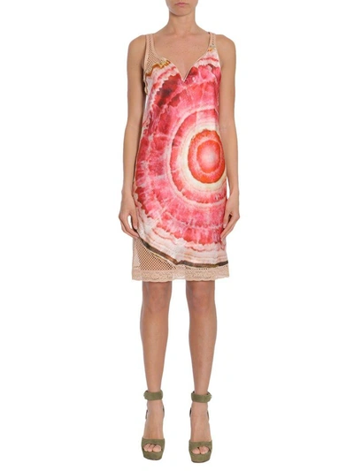 Shop Givenchy Satin And Mesh Dress In Multicolor