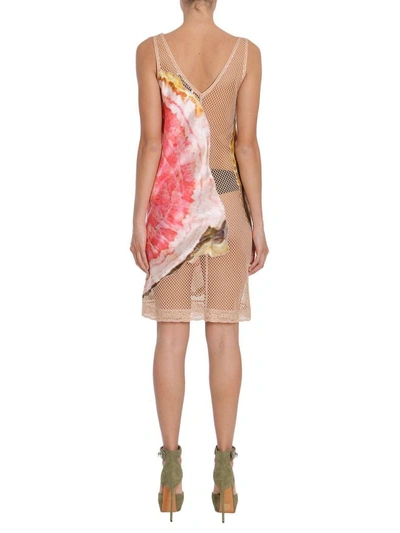 Shop Givenchy Satin And Mesh Dress In Multicolor