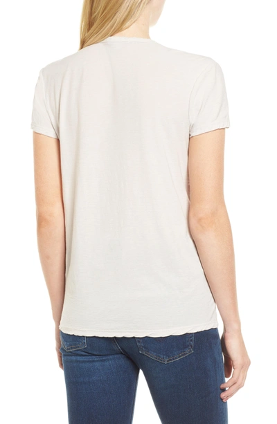 Shop James Perse Deep V-neck Tee In Talc