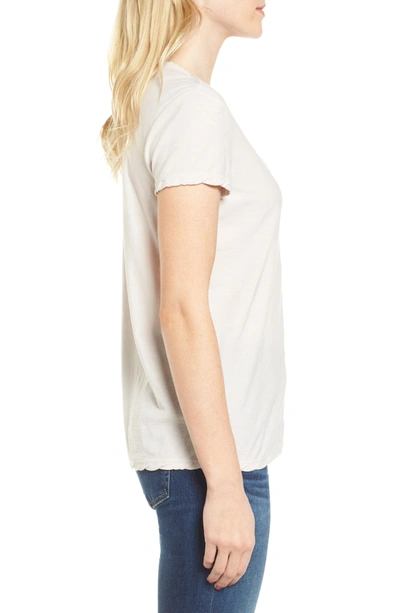 Shop James Perse Deep V-neck Tee In Talc