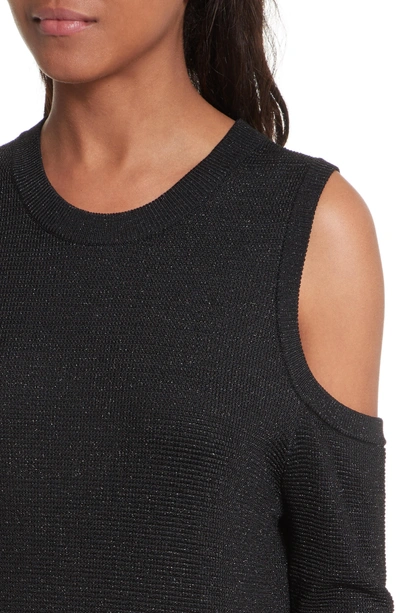 Shop Rebecca Minkoff Page Metallic Sweater In Black/ Black