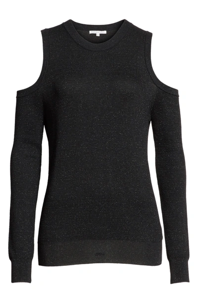 Shop Rebecca Minkoff Page Metallic Sweater In Black/ Black