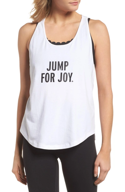 Shop Kate Spade Jump For Joy Tank In Fresh White