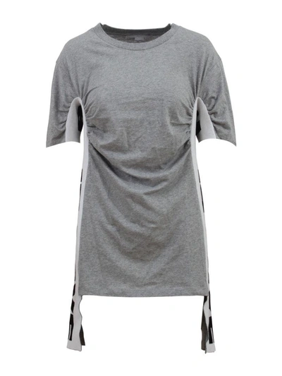 Shop Stella Mccartney Side Bands T-shirt In Grey