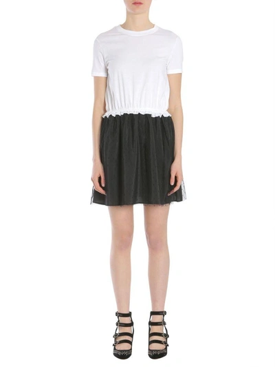 Shop Red Valentino T-shirt Dress In Bianco