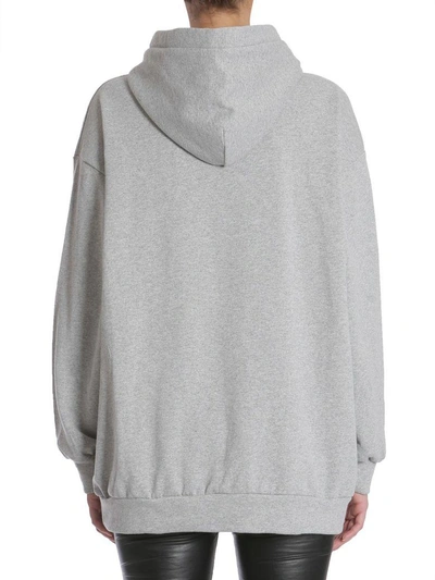Shop Forte Couture Oversized Hooded Sweatshirt In Grigio