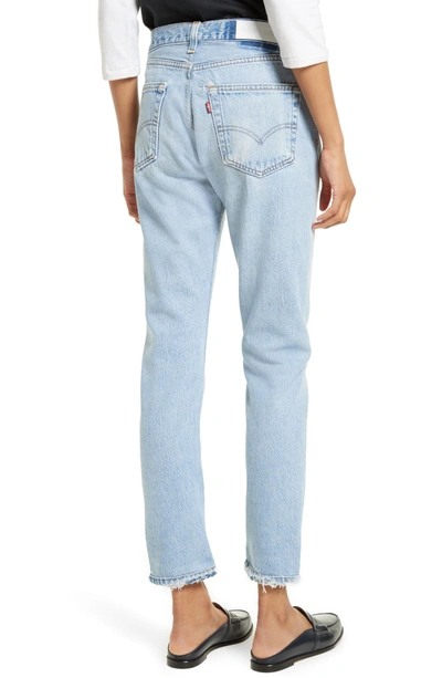 Shop Re/done Reconstructed Relaxed Straight Jeans In No Destruction